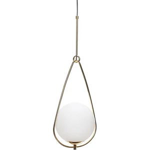 Hubsch ABOVE-Suspension Laiton/Verre opalin H83cm pas cher