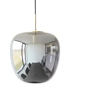 Furnified - Hübsch - Hanglamp Mirror/Messing Ø40×40cm
