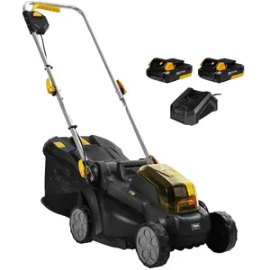 Tondeuse gazon 2 batteries 20V 2Ah lame 33cm bac 35l TEXAS LMX2033 pas cher