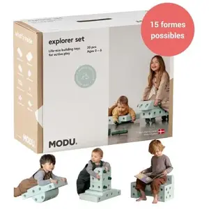 Comparateur de prix : Modu Jeu de construction évolutif Explorer kit menthe/vert forêt (20 p...