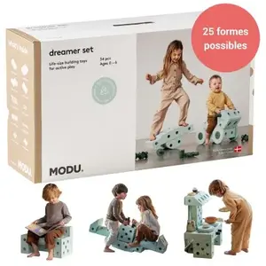 Modu Jeu de construction évolutif Dreamer kit menthe/vert forêt (34 pièces) pas cher