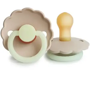 Frigg Daisy Night Fopspeen - 0-6 mnd (2 stuks) - Croissant/Cream pas cher