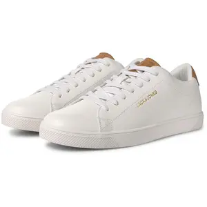 JACK & JONES Baskets Jfwboss Pu pour homme, Blanc., 43 EU