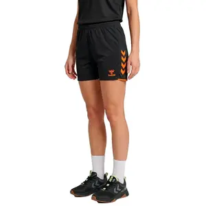 Hummel Damen Core 2.0 Shorts 230831 Black/Orange Tiger-XXL pas cher
