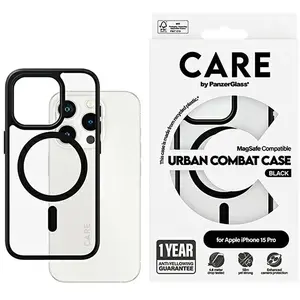 CARE by PanzerGlass Flagship Case - Transparant Urban Combat w. - Zwar... pas cher