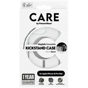CARE by PanzerGlass Feature Case - Transparant w. - Zilver Kickstand &... pas cher