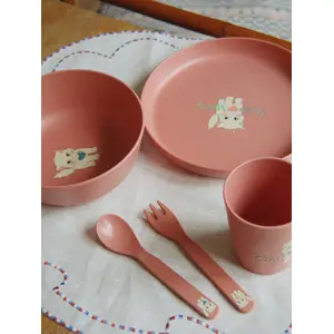 Coffret repas rose TU pas cher