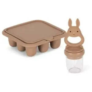 Set bac à glaçons et sucette grignoteuse Blush pas cher