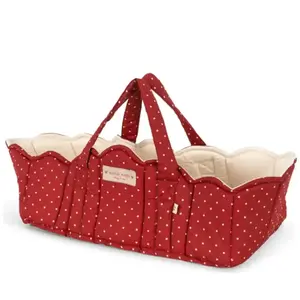 Couffin pour poupée Fraise à pois pas cher