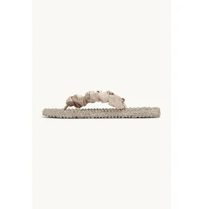 Tongs tissu femme Ilse Jacobsen Hornbæk - platin pas cher