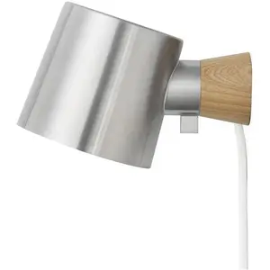 Normann Copenhagen RISE-Applique murale Acier/Bois avec câble L17cm