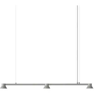 Normann Copenhagen HAT LINEAR SMALL-Suspension LED Métal 3 lumières L115cm pas cher