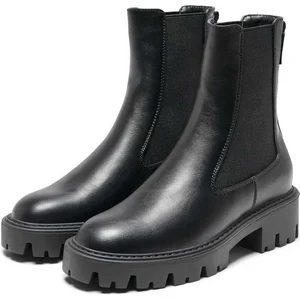 ONLY Bottines Chelsea ONLBetty pour femme - Semelle épaisse, Noir, 38 EU
