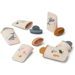 Liewood Lot de 6 minis moules à glace Malik Sea Creature pas cher