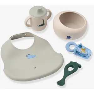 LIEWOOD Mileah coffret repas silicone bleu grisé TU pas cher