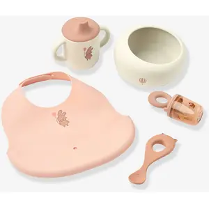 LIEWOOD Mileah coffret repas silicone rose poudré TU pas cher