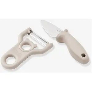 LIEWOOD Pertense set couteau+ épluche légume taupe TU pas cher