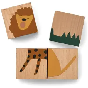 Liewood Puzzle cubes en bois All together (4 pièces) pas cher