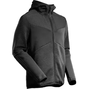 MASCOT Customized Fleece capuchontrui rits - 22603-681 - zwart - maat L pas cher