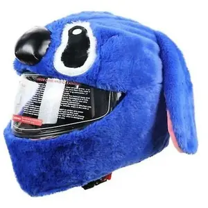 ENSOLEILLE Casque intégral capuche en peluche chapeau de moto casque d'équitation personnalisé en plein air accessoire de moto drôle 1 pas cher