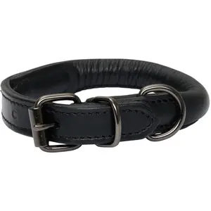 Catago Laeder hundehalsbånd Sort 55 cm (XXL, Chien), Collier + laisse pas cher
