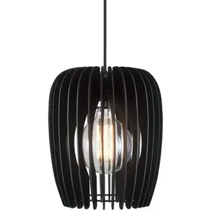 Nordlux - Tribeca 24 Hanglamp Hout, Plastiek Zwart pas cher