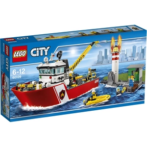 LEGO® City 60109 Le Bateau des Pompiers pas cher