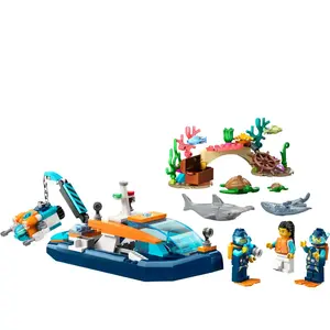 LEGO® City 60377 Le bateau d’exploration sous-marine pas cher