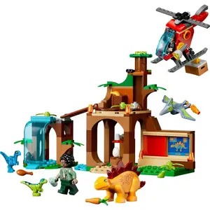 LEGO Jurassic World  Le sauvetage du vélociraptor, du stégosaure et du... pas cher