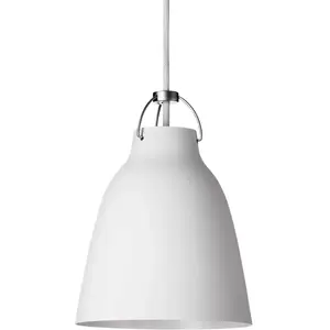 Fritz Hansen Lampe suspendue Caravaggio Matt P1, conçue par Cecilie Manz, éclairage flexible et réglable, aluminium, 16,5 x 16,5 x 21,6 cm, blanc (référence : 14031113)Vendu parkoot