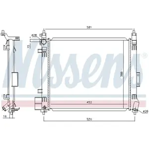 Radiateur 68810 Nissens pas cher