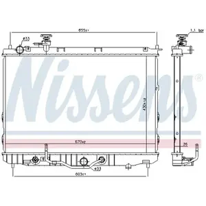 Radiateur 666219 Nissens pas cher