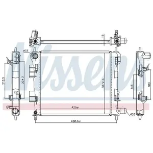 Radiator 606702 Nissens pas cher