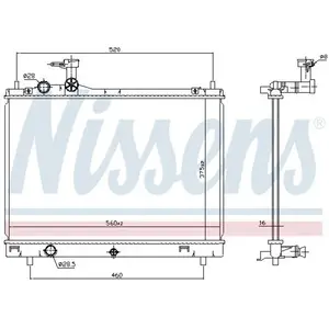 Radiator 606700 Nissens pas cher
