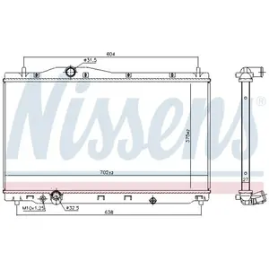 Radiator 606701 Nissens pas cher