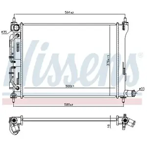 Radiateur 606732 Nissens pas cher