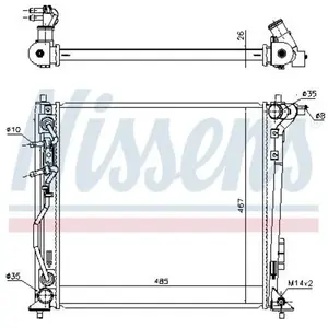 Radiateur 606606 Nissens pas cher