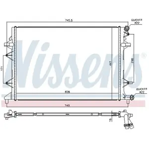 NISSENS Radiateur moteur pour VOLKSWAGEN: Jetta, New Beetle (Ref: 6501...Vendu paroscaro