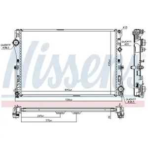 Radiator 627033 Nissens pas cher