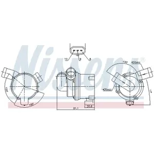 Waterpomp motorkoeling 831120 Nissens pas cher