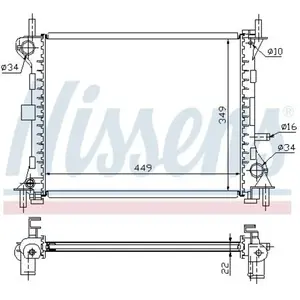 NISSENS Radiateur moteur pour FORD: Focus (Ref: 62074) pas cher