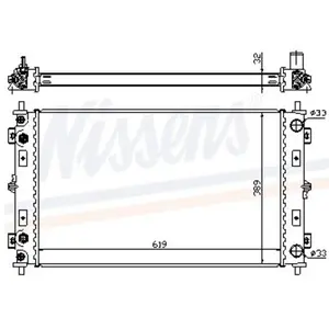 Koeler motorkoeling - Origineel 60981A Nissens pas cher