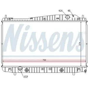 Koeler motorkoeling 61639 Nissens pas cher