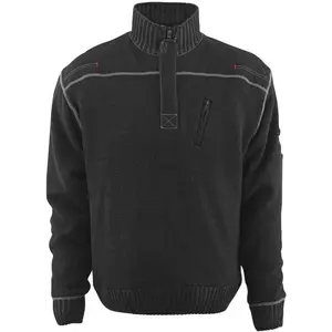 Mascot Frontline Gebreide trui met korte rits 50354-835 - Zwart - 2XL pas cher