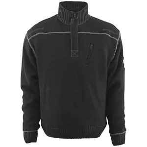 Mascot Frontline Gebreide trui met korte rits 50354-835 - Zwart - M pas cher