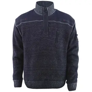 Mascot Frontline Gebreide trui met korte rits 50354-835 - blauwgrijs - XL pas cher