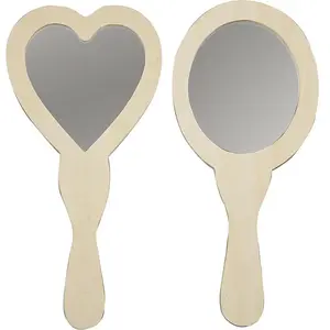 Comparateur de prix : Creativ Miroirs à main, taille 23-24 cm, contreplaqué, 2 pièces
