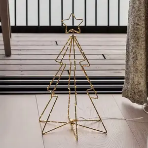 Sirius Esther Kerstboom Kerst Decoratie - 160 LED lampjes - goud - Ø29xH45 cm pas cher
