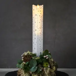 Sirius, Bougie à LED, Bougies LED Calendrier de l'Avent argent (1 x) pas cher