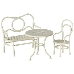 Maileg Table banc & chaise Souris Small Blanc cassé pas cher